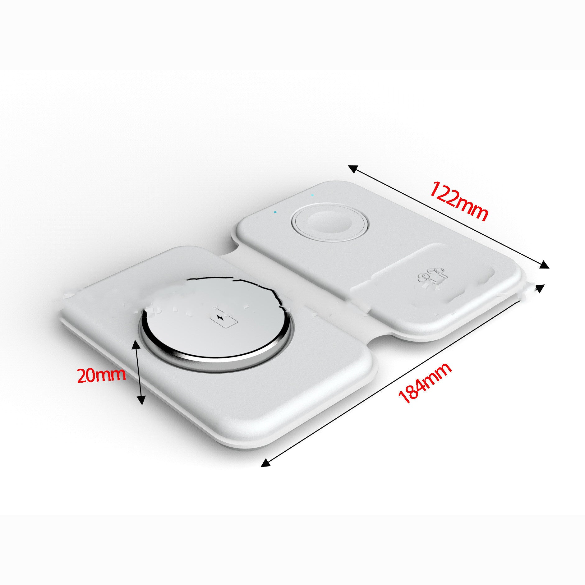 Cross-border New Folding Magnetic Three-in-one Wireless Charger Electrical Zinc Alloy Desktop Phone Holder Watch Wireless Charger - SMSB 66