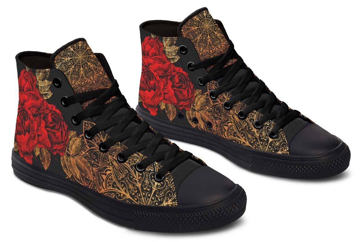 Fashion Print Couple High-Top Canvas Shoes - SMSB 66