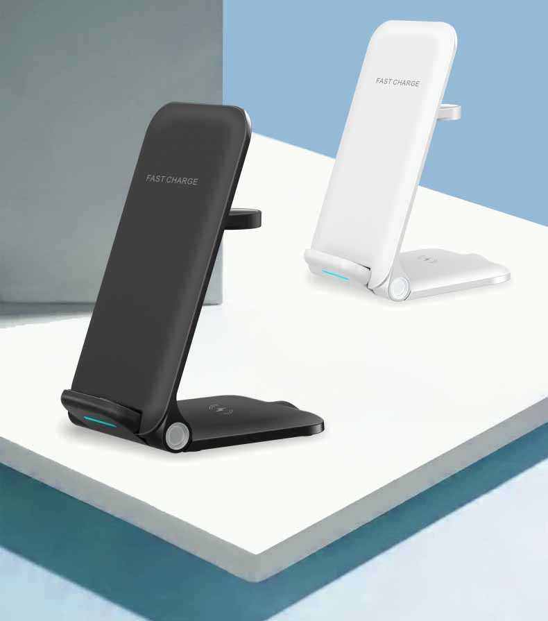 Desktop Vertical Multifunctional Three-in-one Wireless Charger - SMSB 66