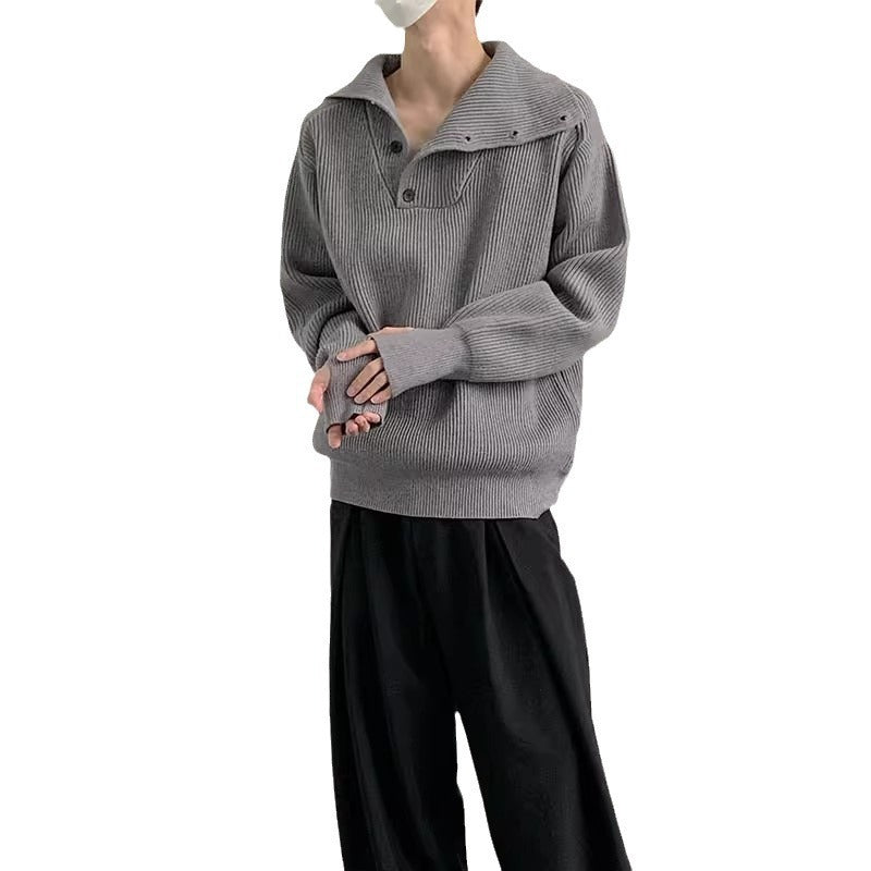 Sweater Men's Idle Style High-grade Round Neck Pullover Loose - SMSB 66