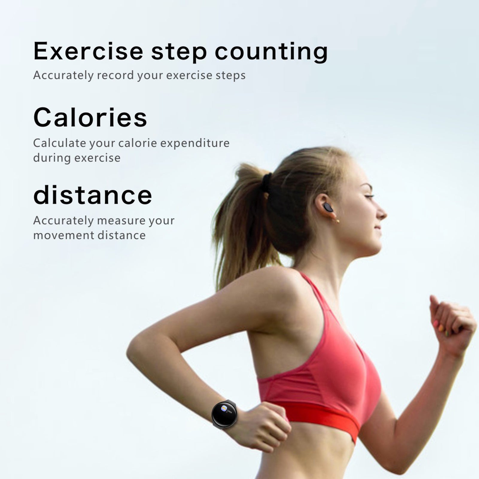 Sleep Exercise Pedometer Heart Rate Bracelet Bluetooth Headset Combo - SMSB 66